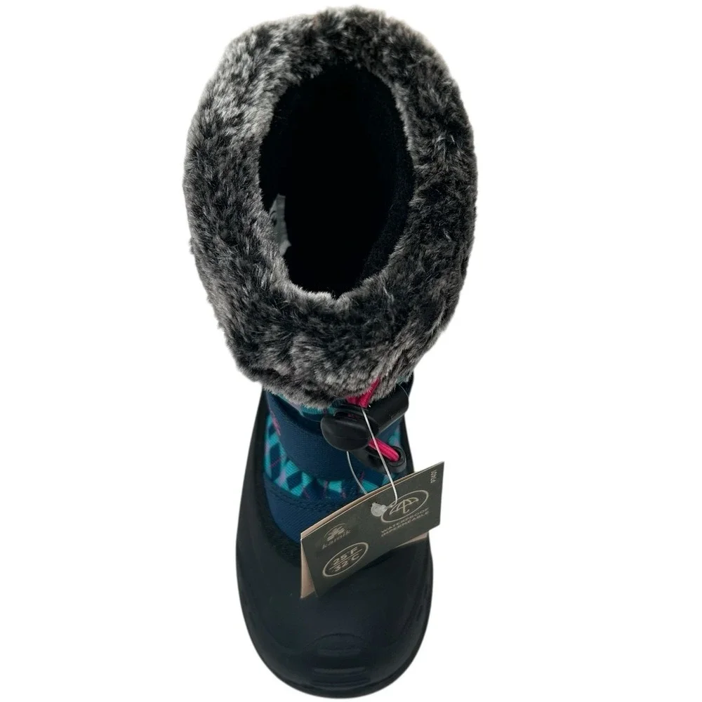 Kamik Toddler Girls Waterproof Snow Winter Boots Size 9 Aqua Pink Navy Teal‎